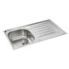 Carron Phoenix Onda 90 1 Bowl Stainless Steel Kitchen Sink - Reversible - 101.0488.562 2 Carron Phoenix Onda 90 1 Bowl Stainless Steel Kitchen Sink - Reversible - 101.0488.562 -Home Kitchen 101.0456.151