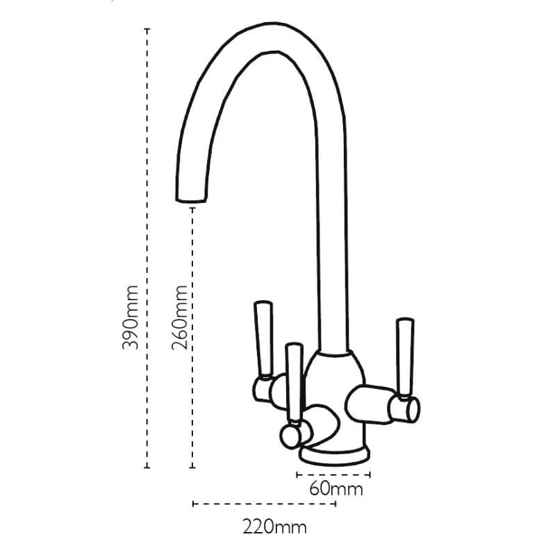 Carron Phoenix Dante Tri-Pure Filter Kitchen Tap - Chrome - 120.0193.061 4 Carron Phoenix Dante Tri-Pure Filter Kitchen Tap - Chrome - 120.0193.061 - Image 2