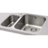 Carron Phoenix Ibis Undermount 150 1.5 Bowl Stainless Steel Kitchen Sink - Left Hand Small Bowl - 122.0284.072 -Home Kitchen 122.0284.072