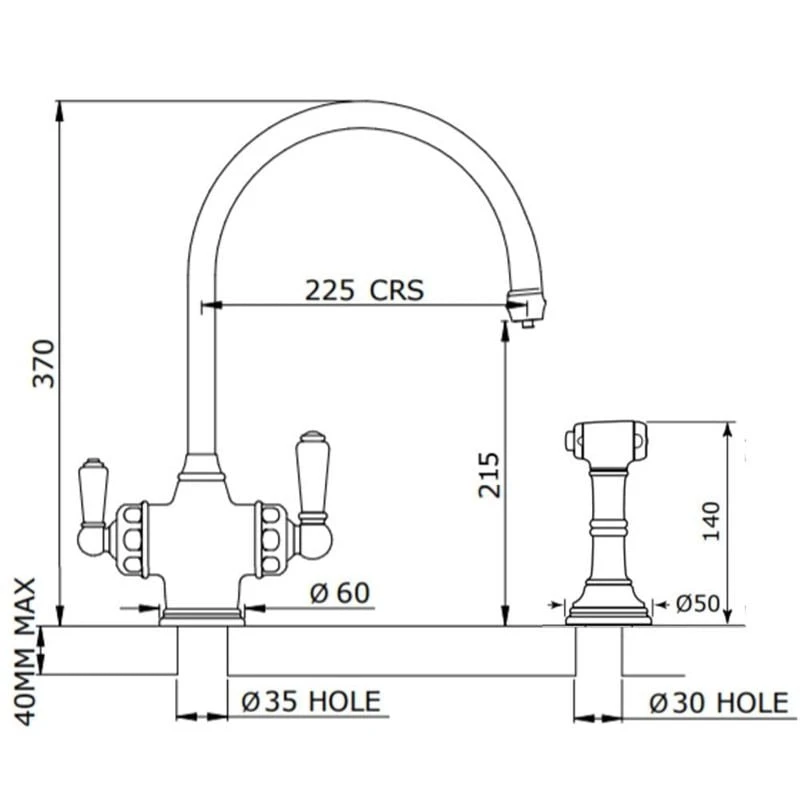 Perrin & Rowe 3-in-1 Hot Kitchen Tap - Aged Brass - 1737ab 4 Perrin & Rowe 3-in-1 Hot Kitchen Tap - Aged Brass - 1737ab - Image 2