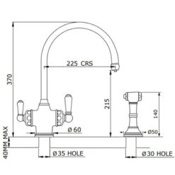 Perrin & Rowe 3-in-1 Hot Kitchen Tap - Polished Brass - 1737BR 9 Perrin & Rowe 3-in-1 Hot Kitchen Tap - Polished Brass - 1737BR -Home Kitchen 1737br 3