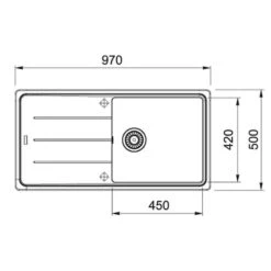 Franke Basis 1 Bowl Fragranite Inset Sink Reversible BFG 611-97 - Coffee - 114.0284.678 -Home Kitchen 1 1 114.0284.678 2