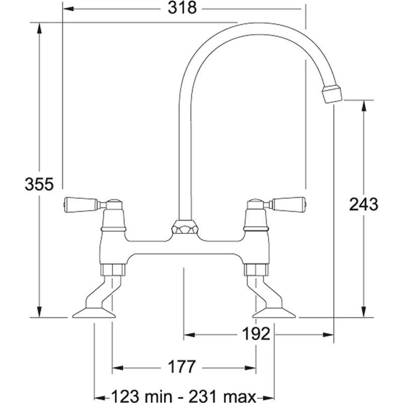 Franke Bridge Lever Kitchen Mixer Tap - Brass - 115.0659.349 4 Franke Bridge Lever Kitchen Mixer Tap - Brass - 115.0659.349 - Image 2