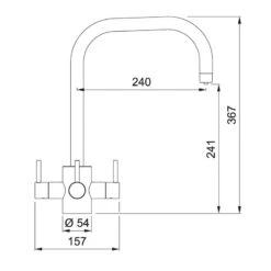 Franke FilterFlow Tasso Filtered Kitchen Tap - Chrome - 120.0615.447 -Home Kitchen 1 2 120.0615.447 dimensions