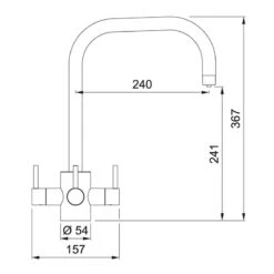 Franke FilterFlow Tasso Filtered Kitchen Tap - Matt Black - 120.0615.451 -Home Kitchen 1 2 120.0615.451 dimensions