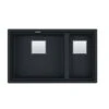 Franke Kubus 2 1.5 Bowl Undermount Fragranite Kitchen Sink KNG 120 - Matt Black - 125.0633.444