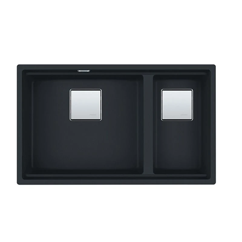 Franke Kubus 2 1.5 Bowl Undermount Fragranite Kitchen Sink KNG 120 - Matt Black - 125.0633.444 3 Franke Kubus 2 1.5 Bowl Undermount Fragranite Kitchen Sink KNG 120 - Matt Black - 125.0633.444
