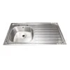 KWC DVS Single Bowl Right Hand Drainer Inset Sink With 2 Tapholes B20085R - 207.0000.025 -Home Kitchen 2070000025