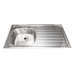 KWC DVS Single Bowl Right Hand Drainer Inset Sink With 2 Tapholes B20085R - 207.0000.025