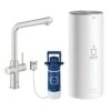 Grohe Red II Duo L Spout Tap & L Size Boiler - SuperSteel - 30340DC1