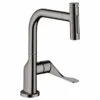 Axor Citterio Single Lever Kitchen Mixer Select 230 2 Jet With Pull-Out Spray - Polished Black Chrome - 39862330 -Home Kitchen 3 9 39862330