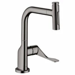 Axor Citterio Single Lever Kitchen Mixer Select 230 2 Jet With Pull-Out Spray - Polished Black Chrome - 39862330