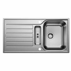 Blanco LANTOS 5 S-IF Reversible Stainless Steel 1 Bowl Inset Kitchen Sink - Brushed Finish - 450841