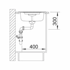 Blanco LANTOS 5 S-IF Reversible Stainless Steel 1 Bowl Inset Kitchen Sink - Brushed Finish - 450841 -Home Kitchen 4 5 450841 dimensions1