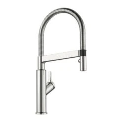 Blanco SOLENTA-S Senso Pull-Down Spray PVD Steel Kitchen Tap - Stainless Steel - 455368