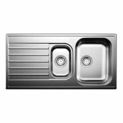 Blanco LIVIT II 6 S Reversible Stainless Steel 1.5 Bowl Inset Kitchen Sink - Brushed Finish - 456449
