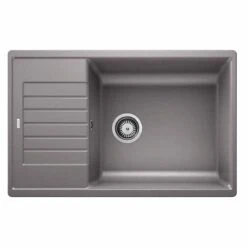 Blanco ZIA XL 6 S Compact Reversible Silgranit 1 Bowl Inset Kitchen Sink - Alumetallic - 523275