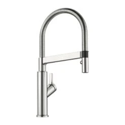 Blanco SOLENTA-S Pull-Down Spray PVD Steel Kitchen Tap - Stainless Steel - 522405