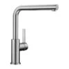 Blanco LANORA High Arched L-Shaped Spout Solid Kitchen Tap - Brushed Stainless Steel - 523122 -Home Kitchen 5 2 523122
