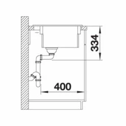 Blanco ETAGON 6 Ceramic PuraPlus 1 Bowl Inset Kitchen Sink With Drain Remote Control - Crystal White - 525156 10 Blanco ETAGON 6 Ceramic PuraPlus 1 Bowl Inset Kitchen Sink With Drain Remote Control - Crystal White - 525156 -Home Kitchen 5 2 525156 dimensions1