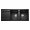 Blanco LEGRA 8 S Reversible Silgranit 2 Bowl Inset Kitchen Sink - Black - 526088 -Home Kitchen 5 2 526088