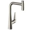 Hansgrohe Talis Select M51 Single Lever Kitchen Mixer 300, Pull-Out Spray, 2jet - Stainless Steel - 72823800 -Home Kitchen 7 2 72823800