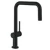 Hansgrohe Talis M54 Single Lever Kitchen Mixer U 220, Eco, 1jet - Matt Black - 72844670 -Home Kitchen 7 2 72844670