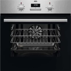 AEG BEB23101XM 6000 SurroundCook Built-In Single Electric Oven With Aqua Clean - Stainless Steel -Home Kitchen a e aeg beb23101xm grill view