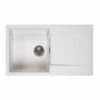 Reginox Amsterdam 10 1 Bowl Sink And Drainer - Pure White - AMSTERDAM 10 PW -Home Kitchen a m amsterdam10pw