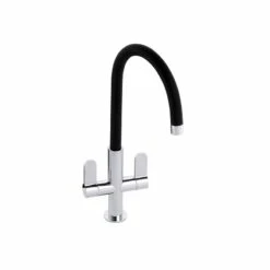 Abode Linear Monobloc Kitchen Tap Chrome / Black - AT1184