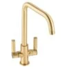 Abode Globe Quad Monobloc Contemporary Kitchen Mixer Tap Brushed Brass - AT2144 -Home Kitchen a t at2144