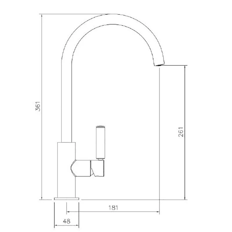 Abode Globe Single Lever Contemporary Kitchen Mixer Tap Brushed Brass - AT2148 4 Abode Globe Single Lever Contemporary Kitchen Mixer Tap Brushed Brass - AT2148 - Image 2