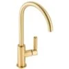 Abode Globe Single Lever Contemporary Kitchen Mixer Tap Brushed Brass - AT2148 -Home Kitchen a t at2148