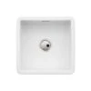 Abode Sandon Single Bowl Ceramic Kitchen Sink - White - AW1030