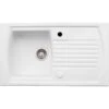 Abode Milford Single Bowl Ceramic Kitchen Sink - White - AW1042