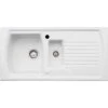Abode Milford 1.5 Bowl Ceramic Kitchen Sink - White - AW1043 2 Abode Milford 1.5 Bowl Ceramic Kitchen Sink - White - AW1043 -Home Kitchen a w aw1043