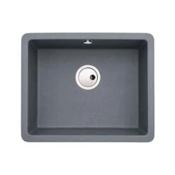 Abode Matrix Single Bowl Granite Kitchen Sink - Grey - AW3134