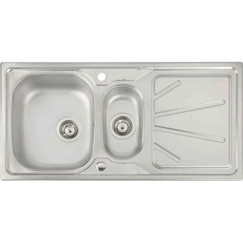 Abode Trydent 1.5 Bowl & Drainer Stainless Steel Kitchen Sink - AW5055 3 Abode Trydent 1.5 Bowl & Drainer Stainless Steel Kitchen Sink - AW5055