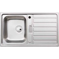 Abode Neron Single Bowl & Drainer Stainless Steel Kitchen Sink - AW5111