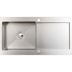 Abode Verve Single Bowl & Drainer Stainless Steel Kitchen Sink - AW5136
