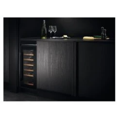 AEG AWUS020B5B Built Under 30cm Wine Cabinet - Black -Home Kitchen aeg awus020b5b installed wine cabinet side view