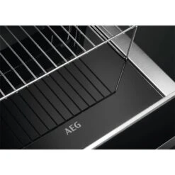 AEG KDK912924M 29cm Warming Drawer - Black -Home Kitchen aeg kdk912924m rack on inner base open side view