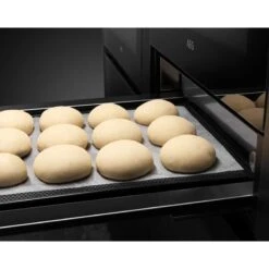 AEG KDK912924M 29cm Warming Drawer - Black -Home Kitchen aeg kdk912924m warmed baps on open drawer base side view