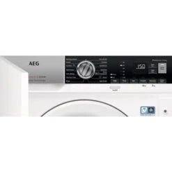 AEG L7WE7631BI Built-In 7kg/4kg 1600rpm Washer Dryer - White -Home Kitchen aeg l7we7631bi washing functions display panel front view