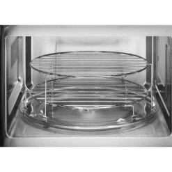 AEG MBE2658DEM Built In Microwave & Grill - Black & Stainless Steel -Home Kitchen aeg mbe2658dem inner racks on base open front view