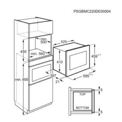 AEG MBE2658DEM Built In Microwave & Grill - Black & Stainless Steel -Home Kitchen aeg mbe2658dem installation dimensions