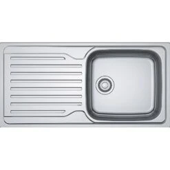 Franke Antea 1 Bowl Inset Kitchen Sink Reversible AZN 611-100 - Stainless Steel - 101.0489.525