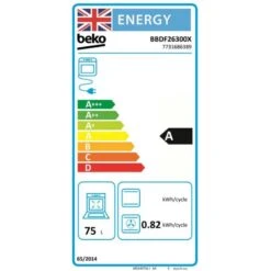 Beko BBDF26300X 90cm Electric 75 Litre Double Fan Oven - Stainless Steel 13 Beko BBDF26300X 90cm Electric 75 Litre Double Fan Oven - Stainless Steel -Home Kitchen b e beko bbdf26300x energy label 2