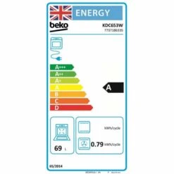 Beko KDC653W 60cm Electric Double Oven Ceramic Cooker - White 16 Beko KDC653W 60cm Electric Double Oven Ceramic Cooker - White -Home Kitchen b e beko kdc653w energy label 1