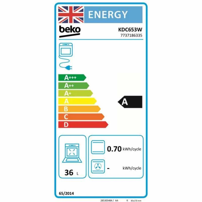 Beko KDC653W 60cm Electric Double Oven Ceramic Cooker - White 10 Beko KDC653W 60cm Electric Double Oven Ceramic Cooker - White - Image 8